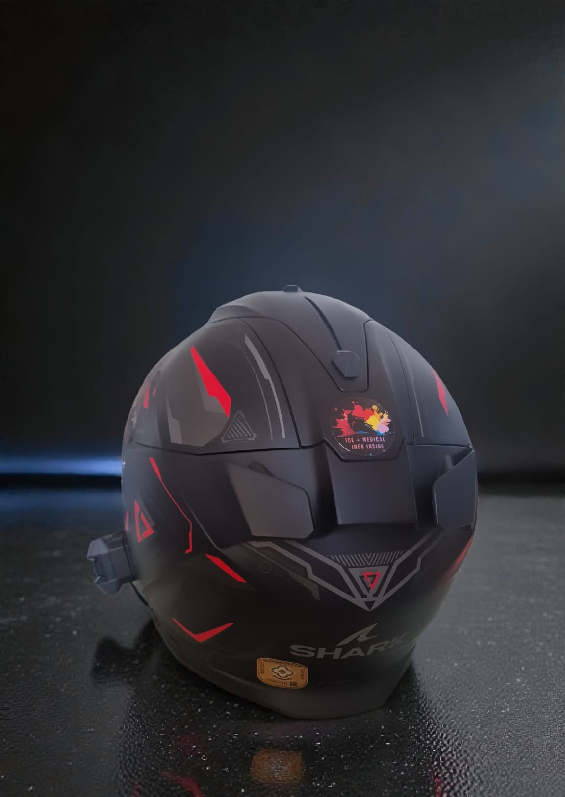 Cover on the helmet