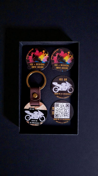 Set with brown/gold text